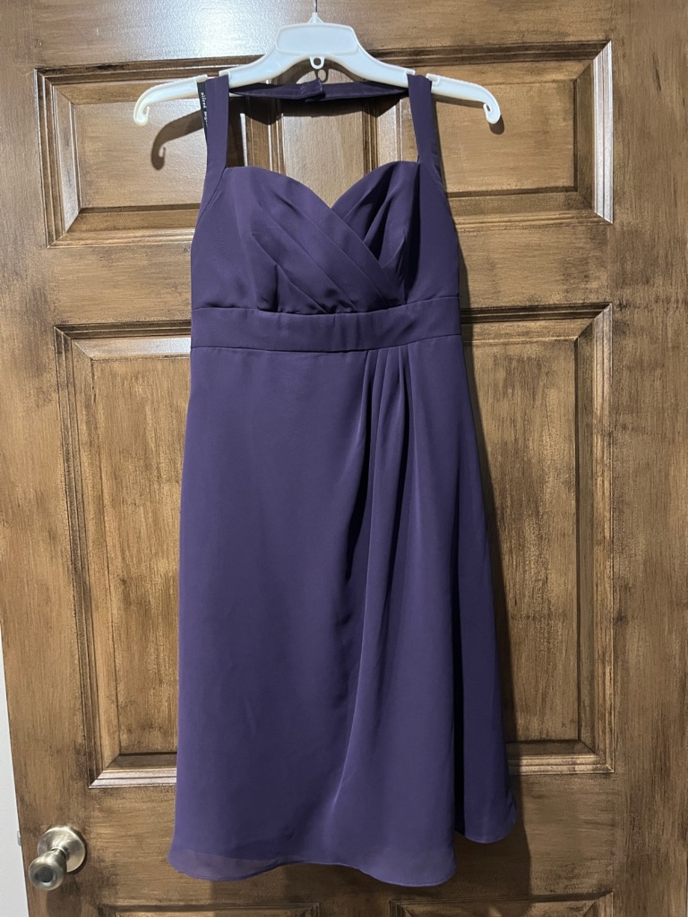 Alfred Angelo eggplant purple Midi Dress